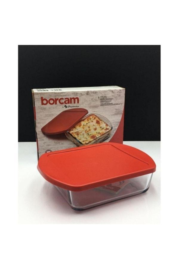 Paşabahçe 59854 Plastik Kapaklı Borcam Fırın Tepsisi 21X16 Cm - Image 1