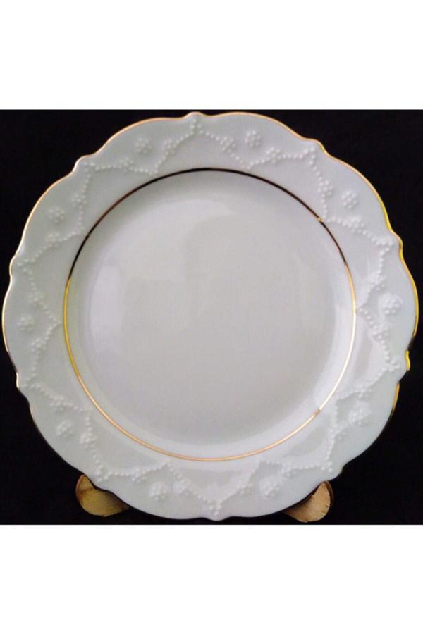 Porland Yaldızlı Düz Pasta Tabağı 20 Cm 6Lı - Image 1
