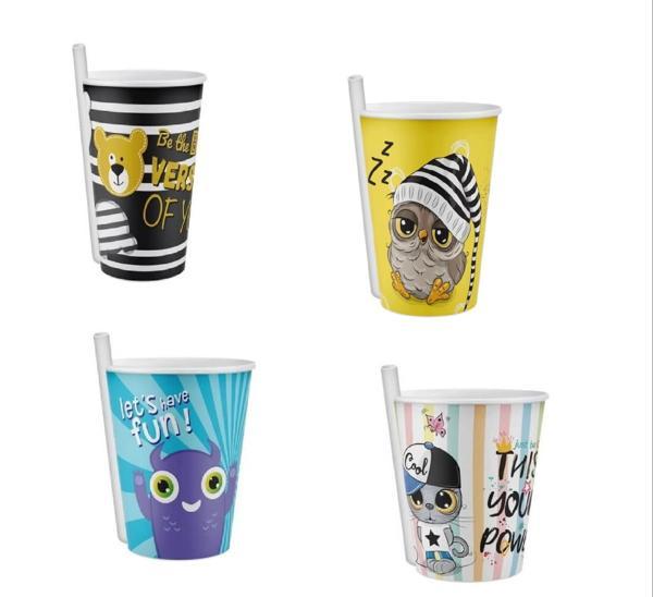 4 Adet Kendinden Pipetli Bardak 400 Ml - Image 1