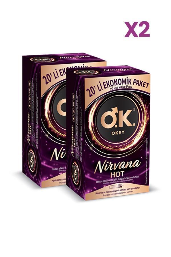 Okey Nirvana Hot Prezervatif 20'li x2 Adet - Image 1