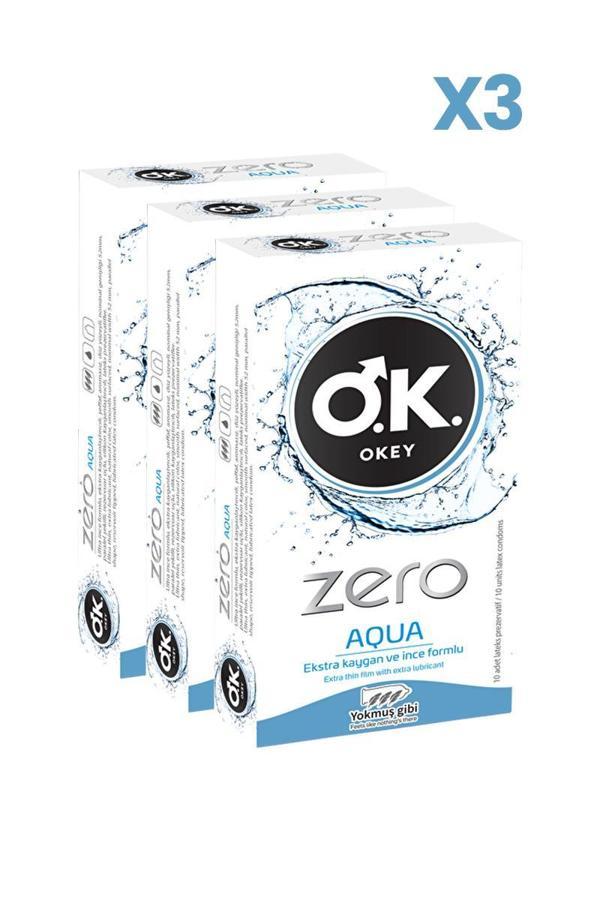 Okey Zero Aqua Prezervatif 10'lu x3 Adet - Image 1