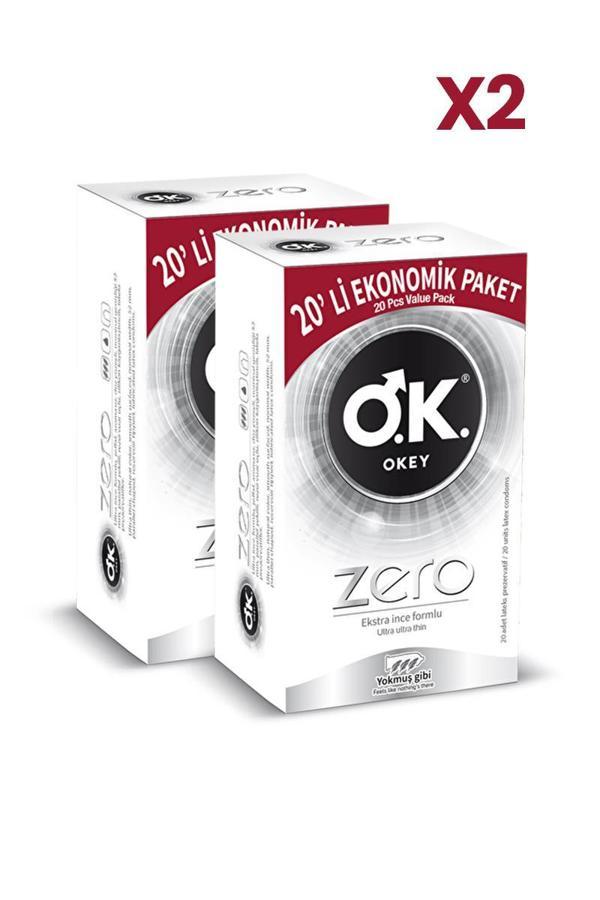 Okey Zero Ekstra İnce Formlu Prezervatif 20'li x2 Adet - Image 1
