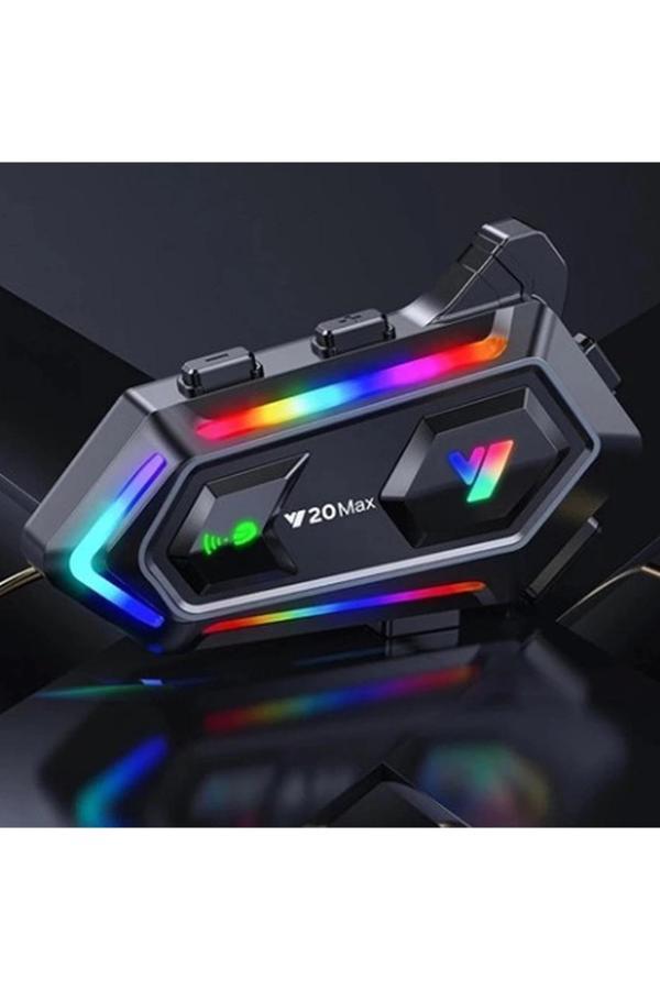 Y20 Max Motosiklet Bluetooth 5.3 Kask Intercom 2 Kişi 300 Metre Eşleşme Özellikli - Image 1