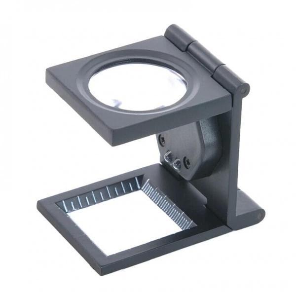 25x25 Mm Full Çelik Kaplı Katlamalı Büyüteç Th9005b - Image 1