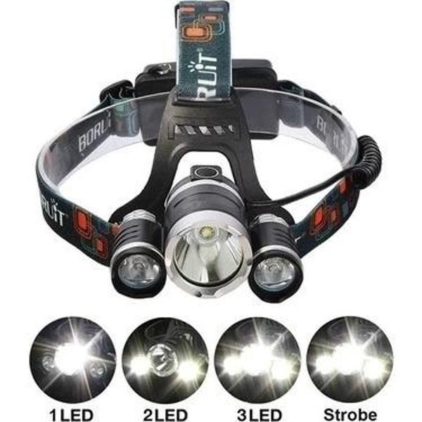 T6 Kafa Feneri 5000 Lumens 3xcree Xm-t6+2r5 Lamba Led Kamp Lambası - Image 1