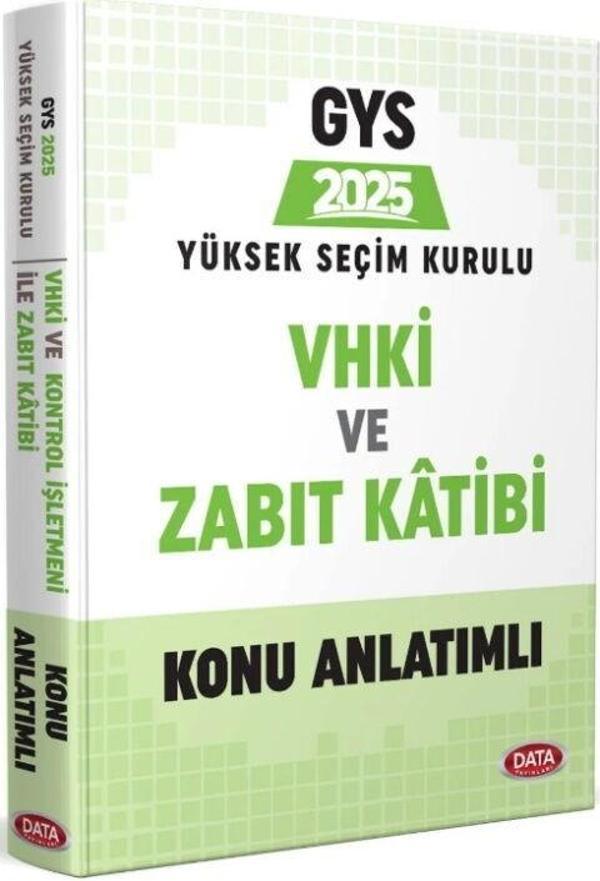 2025 GYS Yüksek Seçim Kurulu VHKİ ve Zabıt Kâtibi Konu Anlatımlı Data Yayınları - Data Yayınları - Image 1