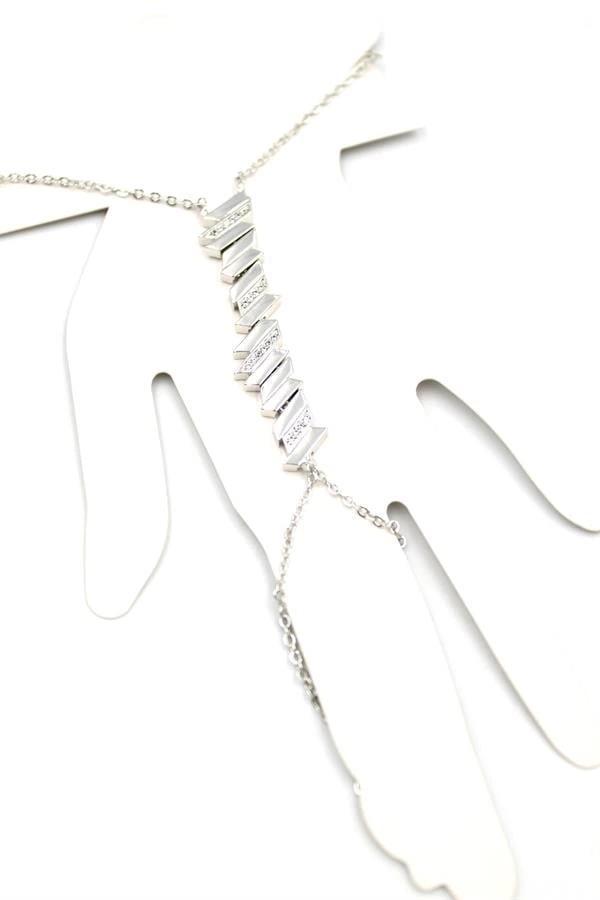 Taşlı Şahmeran Bileklik - Gümüş - Image 1