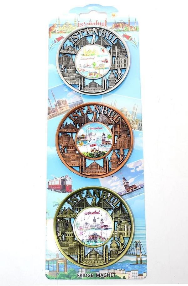 İstanbul Temalı Metal Magnet 3'lü Set Alk2891 - Image 1