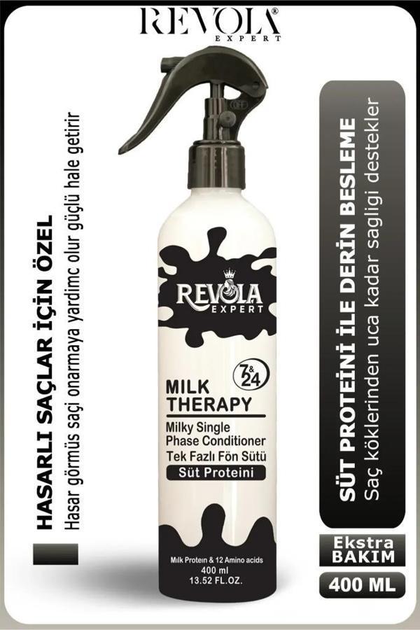 Revola Expert Luxeri Tek Fazlı Süt Proteini Fön Suyu 400 Ml Milk Therapy - Image 1