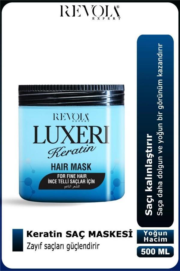 Revola Luxeri İnce Telli Saçlar İçin Tuzsuz Saç Maskesi 500 Ml Keratin - Image 1