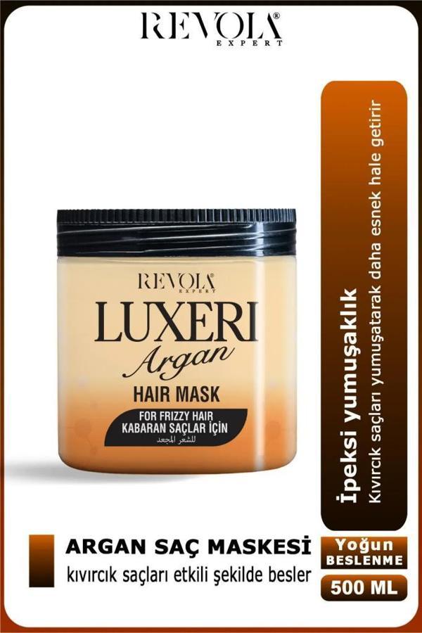 Revola Luxeri Kabaran Saçlar İçin Tuzsuz Saç Maskesi 500 Ml Argan - Image 1