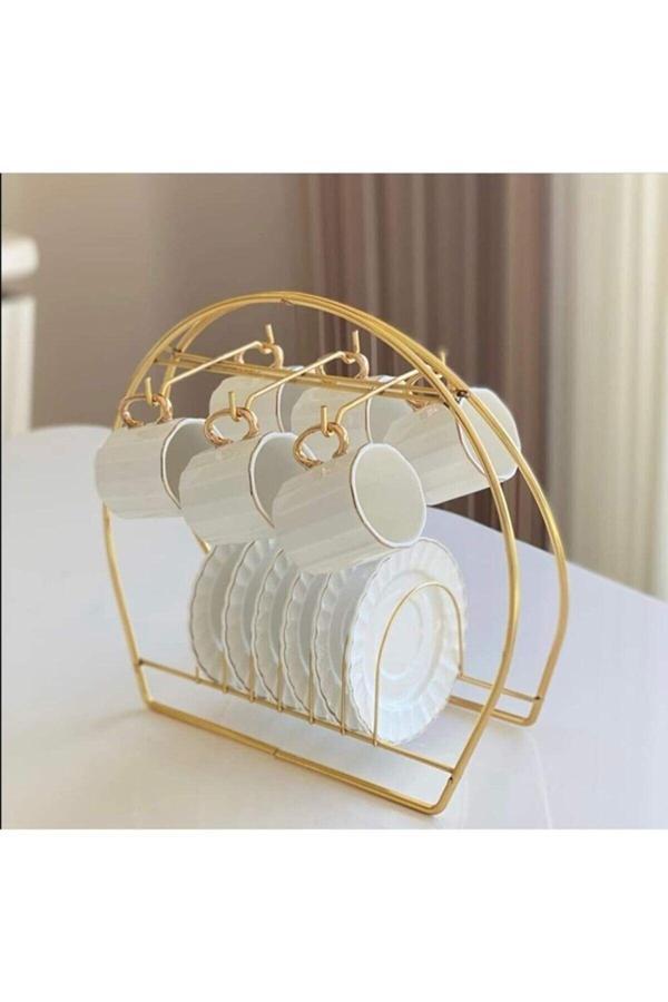 Metanova Gold Metal Kahve Fincan Düzenleyici Askı Aparatı - Image 1