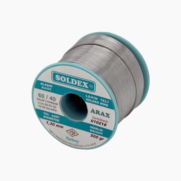 Arax 60-40 Lehim Teli 500 Gr 1.3 Mm - Sn:60 / Pb:40 - Image 1