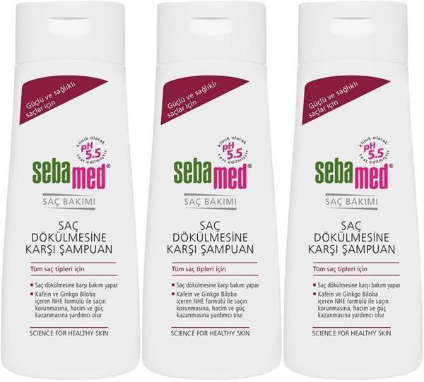 Sebamed Şampuan 200ML Saç Dökülmesine Karşı (Tüm Saç Tipleri için) (3 Lü Set) - Image 1