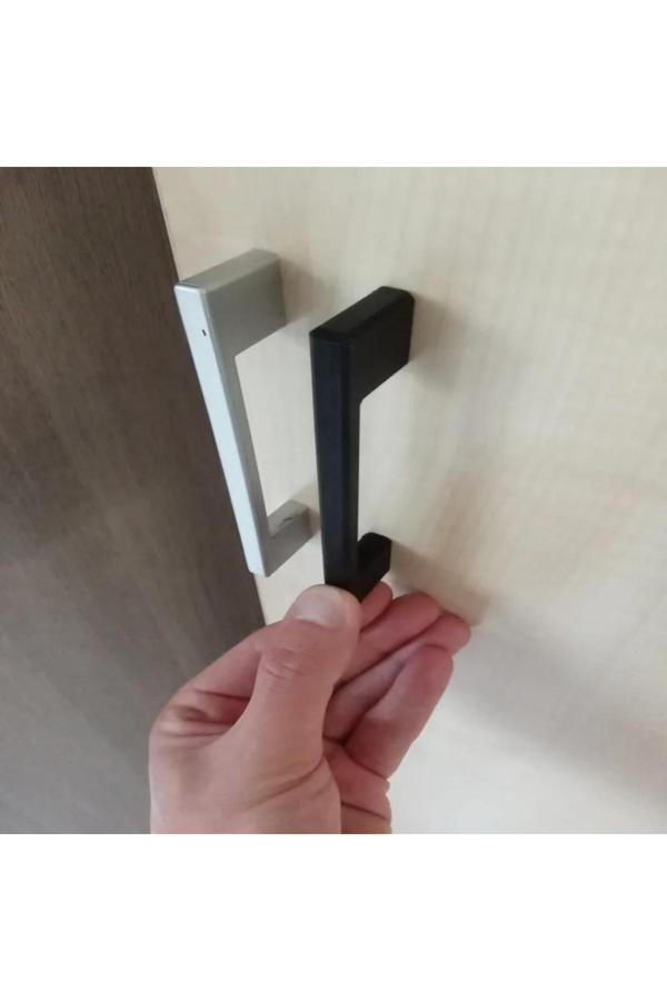 Plasfire Dolap Kapak Mobilya Kulp - 4 Delikli Tüm Modellere Uyum Sağlar ( 5 Li Paket ) - Image 1