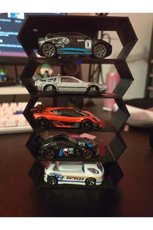 Plasfire Hot-Wheels Oyuncaklar Için Tasarlanmış 1/64 Uyumlu Duvar Garajı 5 Araçlık - Image 1