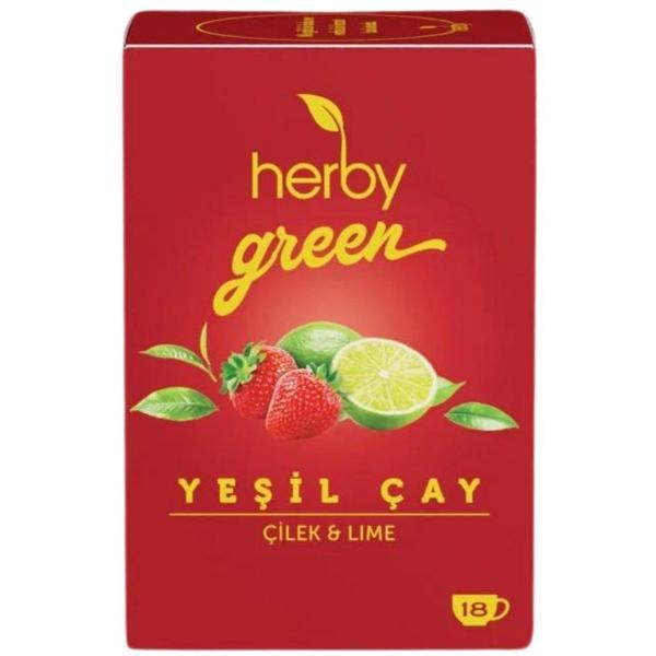 Herby Yeşil Çay Çilek ve Lime - Image 1