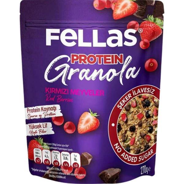 Granola - Kırmızı Meyveler & Protein Bar Parçacıklı 270g - Image 1