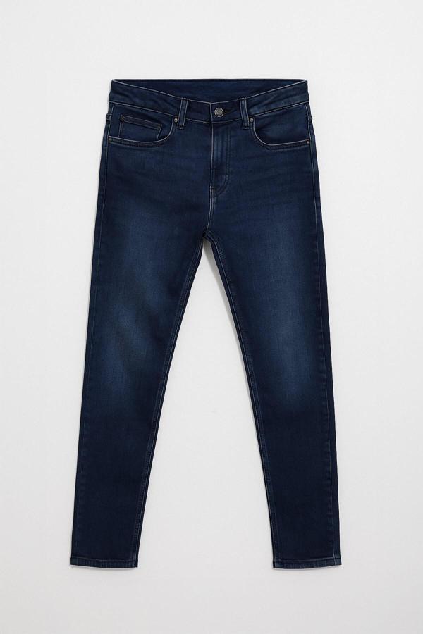 Kadın Likralı Skinny Lacivert Jean Pantolon - Image 1