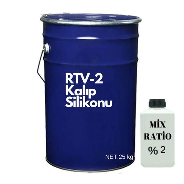 RTV-2 Kalıp Silikonu 30 SHORE Yarı Şeffaf (25 KG) - Image 1