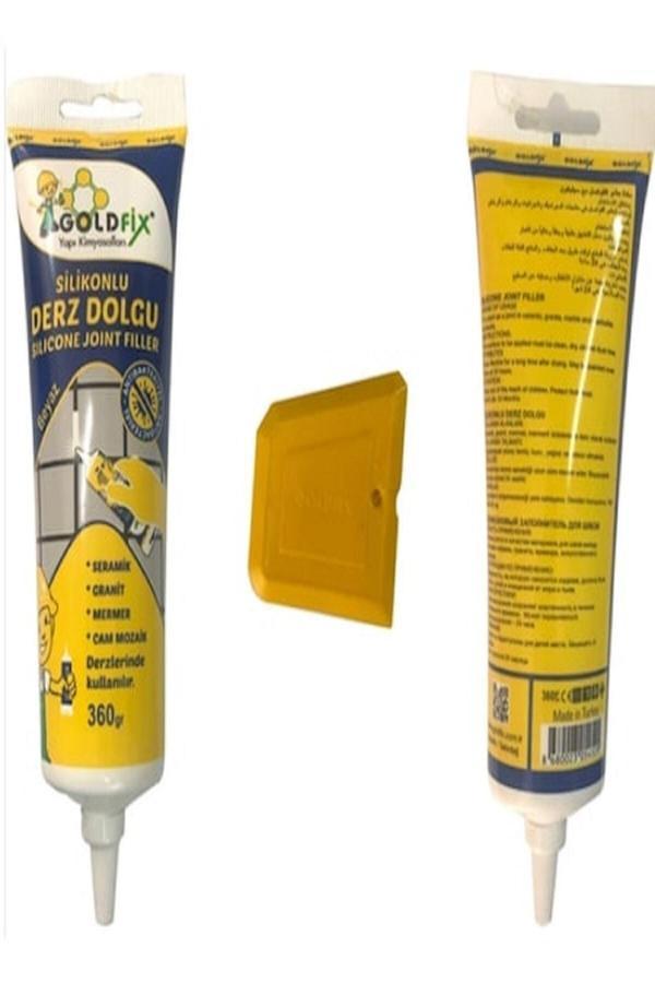 Gold Fıx Silikonlu Derz Dolgu 360Gr. Gaga Uçlu Kullanıma Hazır Beyaz - Image 1