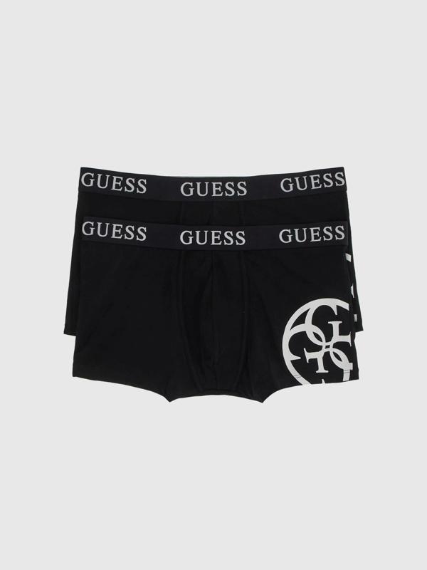 Guess Placed Logo Erkek Siyah 3'Lü Boxer Paketi U4RG04K6YW0-JBLK - Image 1