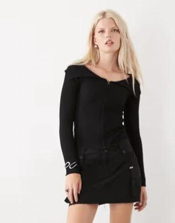 Guess GO CARGO SKIRT Kadın Siyah Etek W5GD1MWGCVA-JBLK - Image 1