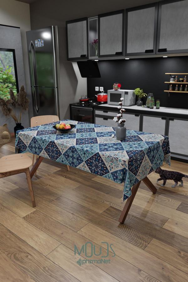 Moud'S Ramazan İslamik Kare Desenli Süet Kumaş Dertsiz Masa Örtüsü Kare Ve Dikdörtgen Ramadan - Image 1