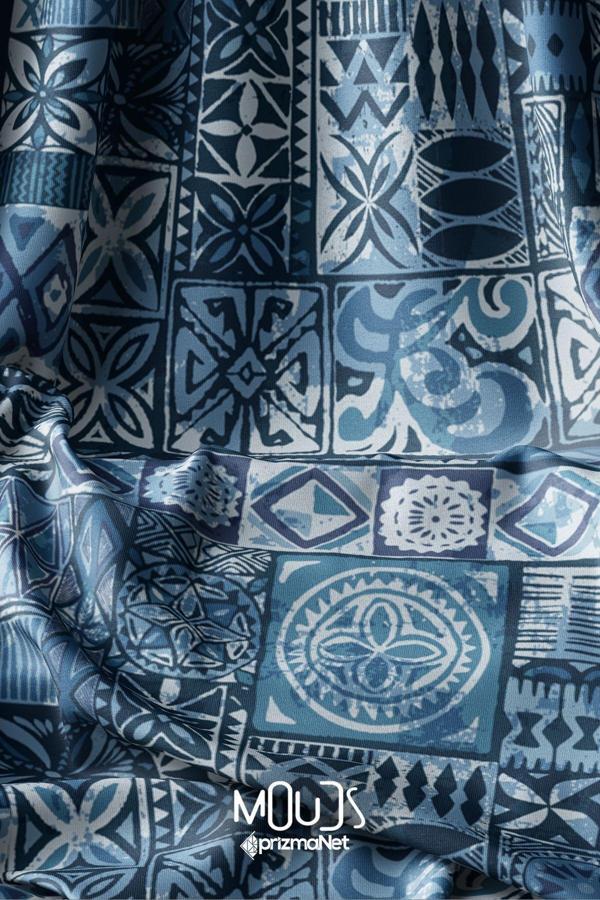 Moud'S Ephesus Mosaic Desenli Dijital Baskılı Kumaş Süetimsi Doku En 155Cm Kms-21 - Image 1