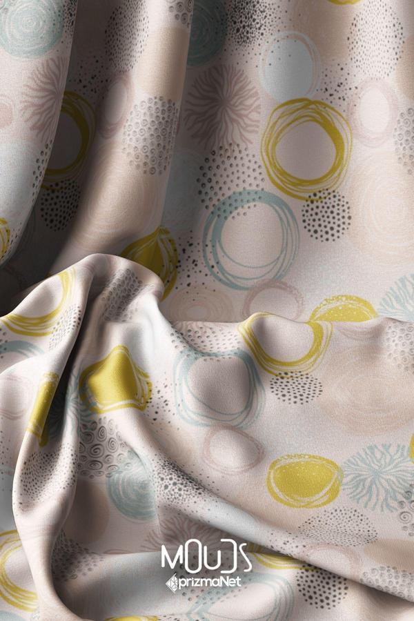 Moud'S Xero Floral 1 Desenli Dijital Baskılı Kumaş Süetimsi Doku En 155Cm Kms-91 - Image 1