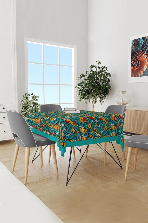 Moud'S 90'Lar Kaset Desenli Süet Dertsiz Masa Örtüsü - Image 1