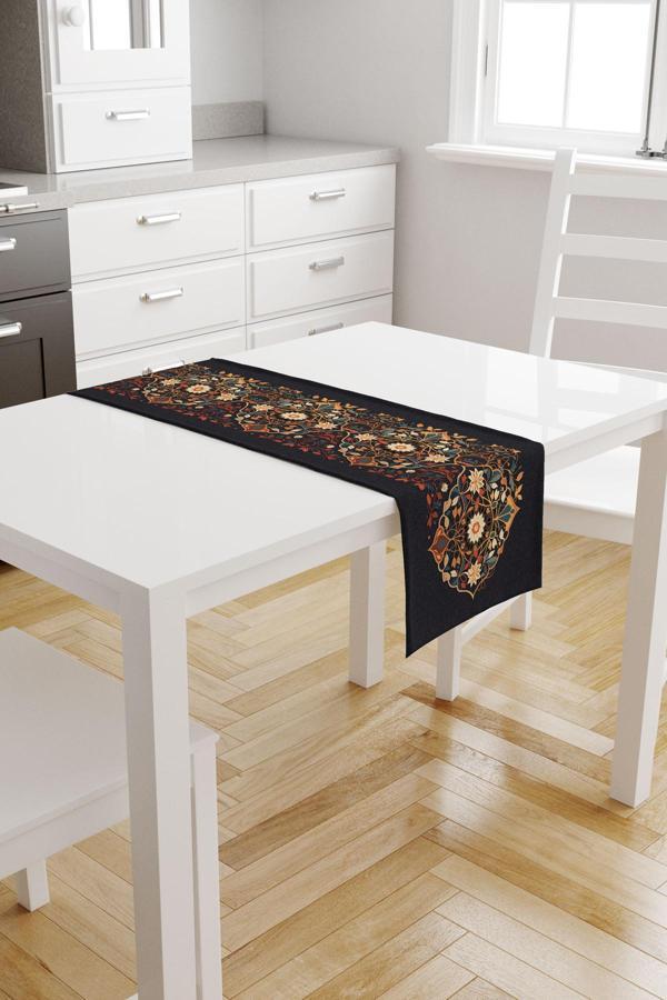 Moud'S Ramazan Desenli 40X140 Runner Masa Örtüsü, Dertsiz Süet Dokulu Runner, Leke Tutmaz Runner - Image 1