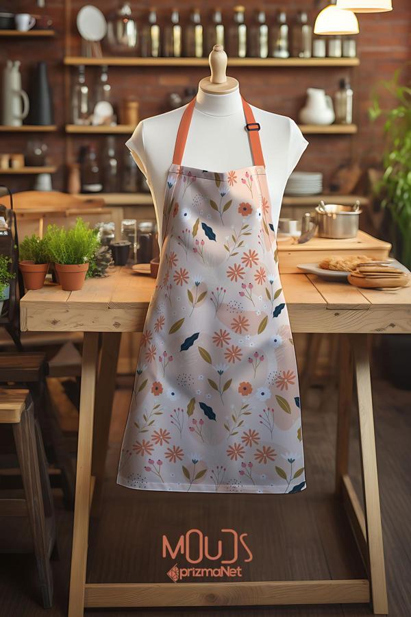 Moud'S Süet Kumaş New Fall 2 Sonbahar Desenli Mutfak Önlüğü, Aşçı Önlüğü, Garson Önlüğü, Restoran Önlük - Image 1