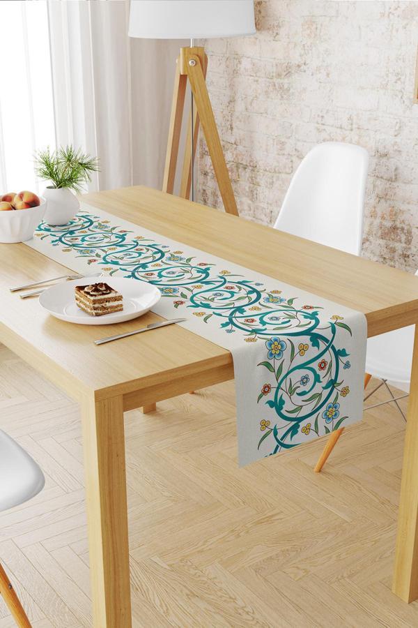 Moud'S Ramazan Desenli 40X140 Runner Masa Örtüsü, Dertsiz Süet Dokulu Runner, Leke Tutmaz Runner - Image 1