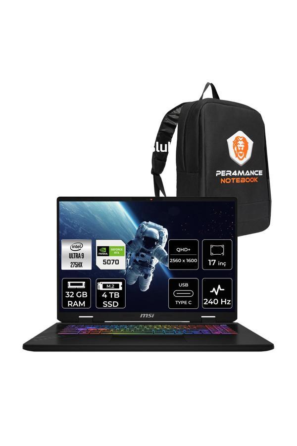 MSI Crosshair 17 HX AI Ultra 9 275HX 32GB 4TB SSD RTX5070/8GB 115W 17" 2K QHD+ 240Hz FDOS Gaming - Image 1