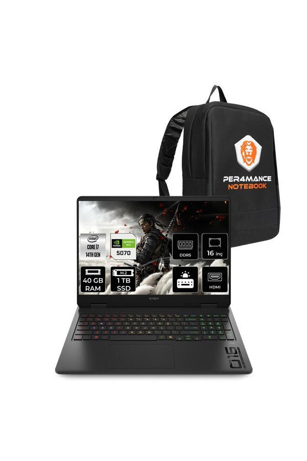 HP OMEN 16 i7 14650HX 40GB RAM 1TB SSD RTX5070/8GB 165Hz 16'' 2K WUXGA FDOS Gaming Laptop & ÇANTA - Image 1