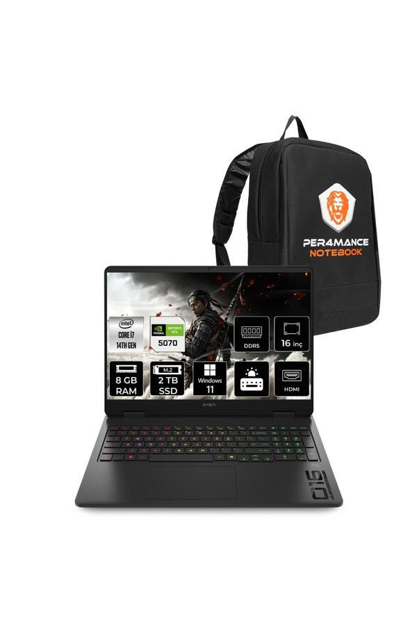 HP OMEN 16 i7 14650HX 8GB RAM 2TB SSD RTX5070/8GB 165Hz 16'' 2K WUXGA W11H Gaming Laptop & ÇANTA - Image 1