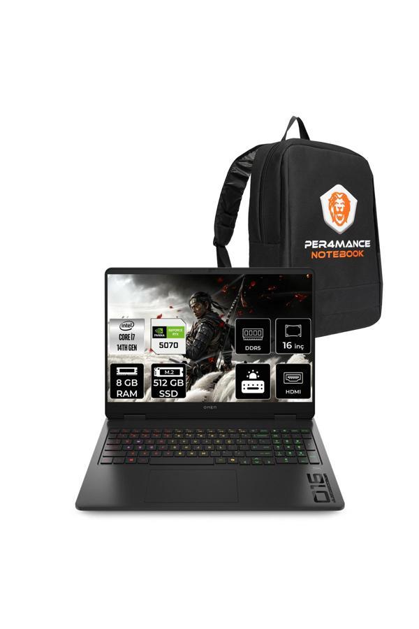 HP OMEN 16 i7 14650HX 8GB RAM 512GB SSD RTX5070/8GB 165Hz 16'' 2K WUXGA FDOS Gaming Laptop & ÇANTA - Image 1