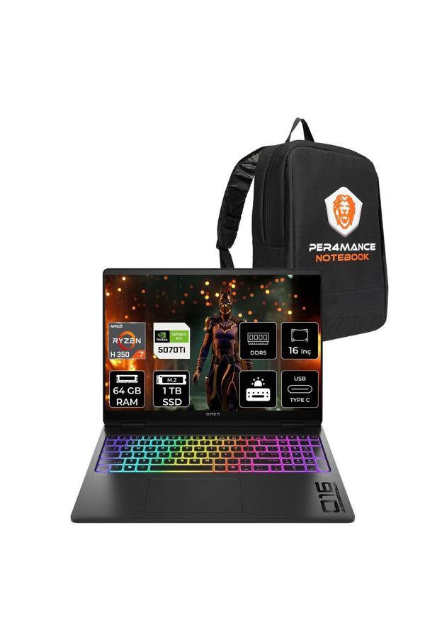 HP OMEN Max 16 Ryzen AI 7 H 350 64GB 1TB SSD RTX5070Ti/12GB 16'' 165Hz WUXGA FDOS Gaming Laptop - Image 1