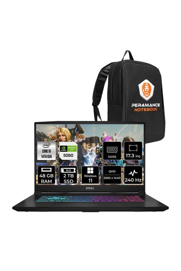 MSI Katana 17 HX i9-14900HX 48GB 2TB SSD RTX5060/8GB 17.3'' 2K QHD 240Hz W11P Gaming Laptop B14WFK - Image 1