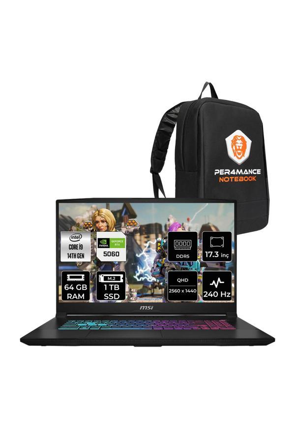 MSI Katana 17 HX i9-14900HX 64GB 1TB SSD RTX5060/8GB 17.3'' 2K QHD 240Hz FDOS Gaming Laptop B14WFK - Image 1
