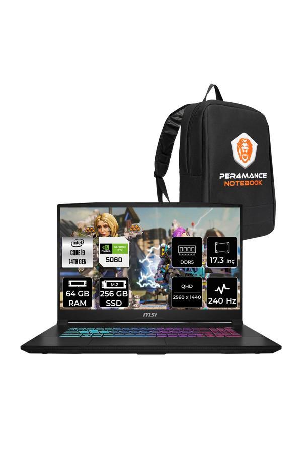 MSI Katana 17 HX i9-14900HX 64GB 256GB SSD RTX5060/8GB 17.3'' 2K QHD 240Hz FDOS Gaming Laptop B14WFK - Image 1