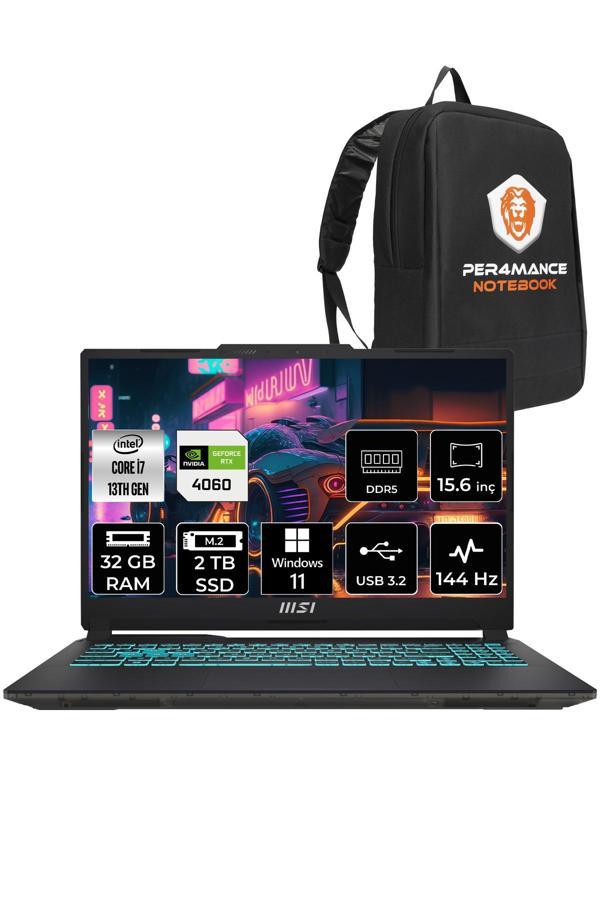 MSI Cyborg 15 A13VF3 i7-13620H 32GB 2TB SSD RTX4060/8GB 15.6" FHD 144HZ W11H & PER4 ÇANTA - Image 1