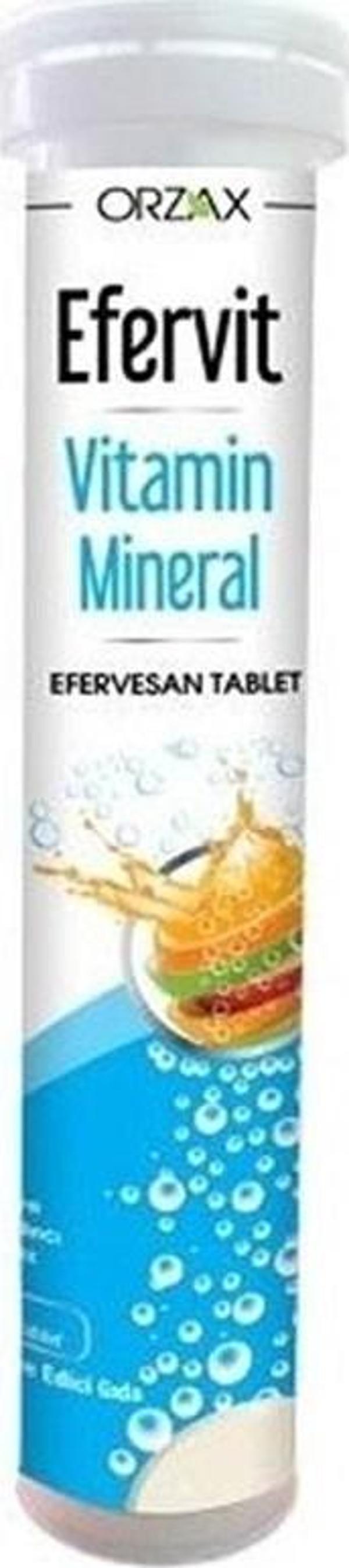 Orzax Efervit Multivitamin Ve Mineral 20 Tablet - Image 1