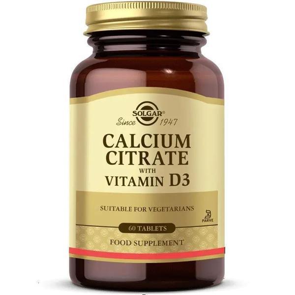 Solgar Calcium Citrate With Vitamin D3 60 Tablet - Image 1