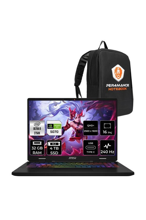 MSI Crosshair 16 HX AI Ultra 9 275HX 32GB 4TB SSD RTX5070/8GB 115W 16" 2K QHD+ 240Hz FDOS Gaming - Image 1