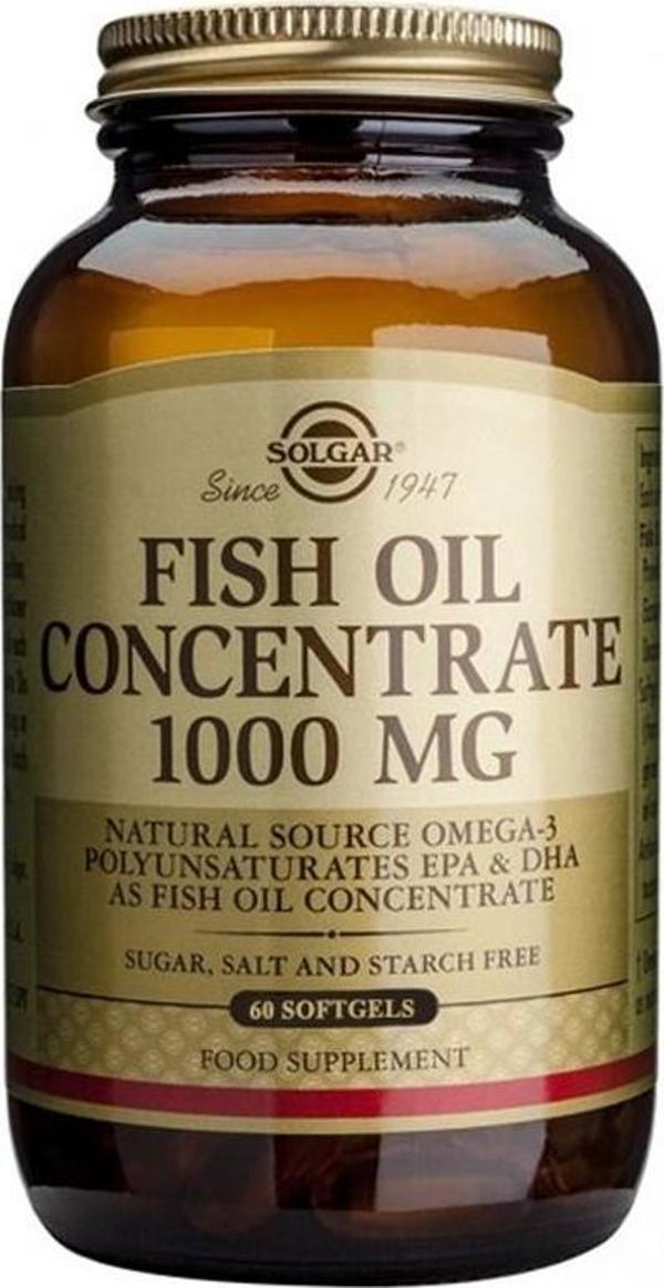 Solgar Fish Oil Concentrate 1000 mg 60 Kapsül - Image 1