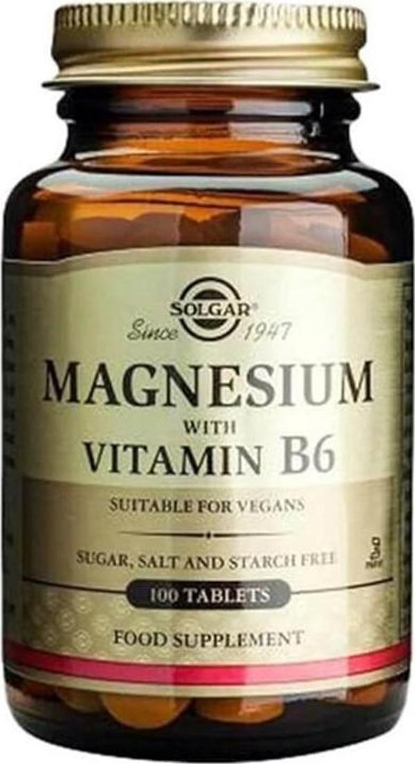 Solgar Magrnesium With Vitamin B6 100 Tablet - Image 1