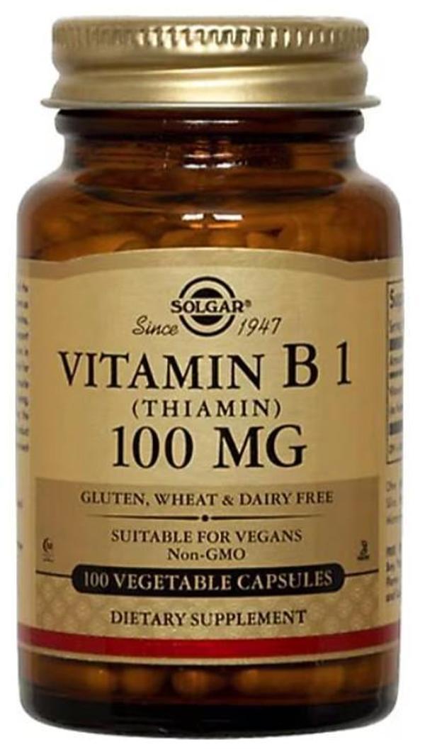 Solgar Vitamin B1 Thiamin 100 mg 100 Kapsül - Image 1