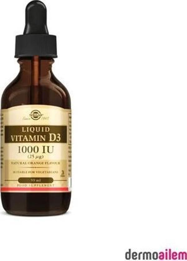 Solgar Vitamin D3 1000 Iu Liquid 59 ml - Image 1